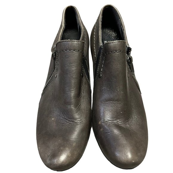 Remonte Dorndorf Brown Leather Side Zip Bootie Boot Shoes Womens 40 US 9-9.5 - Picture 6 of 16